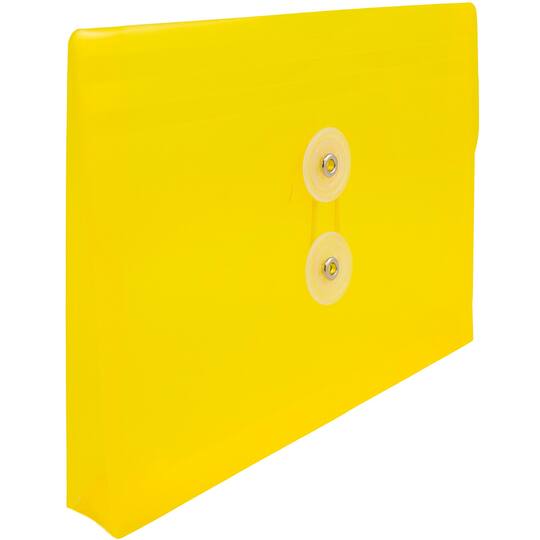 JAM Paper 5.5" x 7.5" Button & String Tie Closure Plastic Envelopes
